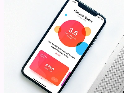 Finance Score App app cards family finance ios mastercard money offer payment score screen ui ux visa