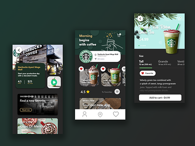 Starbucks app branding coffee design shop starbuck ui ux