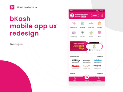 bKash UX Redesigned app ui bkash bkash ui payment app