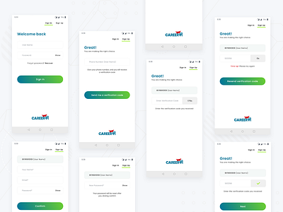 CareerKi App Login Registration forgot password login screen registration ui ui design ux ux design