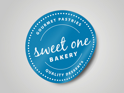 Sweet One Bakery Packaging Sticker bakery packaging print sticker
