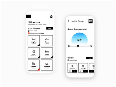 Rebound - Smart Home App app design ui xd