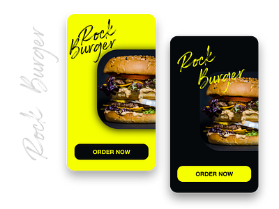 2 burgers 2x app black burger instagram instagram stories typography ui yellow