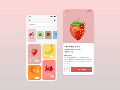 Food & Drink Ui Mobile Design drink food fruit mobile mobile app mobile design mobile ui ui ux