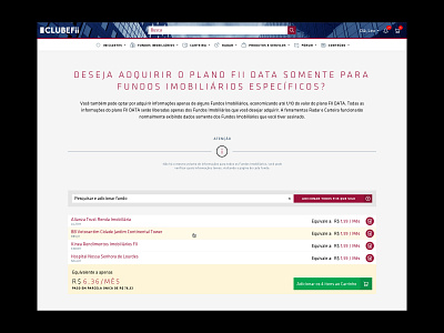 Clube FII - Planos Adquirir Planos