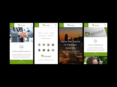 Etisalat - About Screens android app app design business design digital digital design etisalat interface ios product design screen telecom ui user interface ux web design website