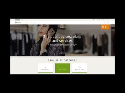 Etisalat - Mobile Homepage android app design devices digital design homepage interface ios mobile page product design services ui user interface ux web design website