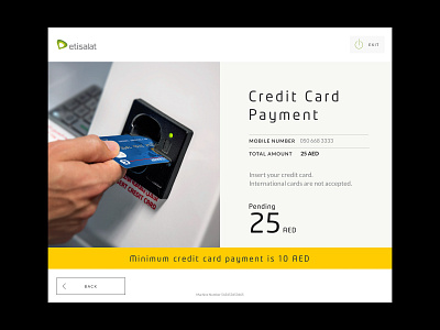 Etisalat Payment Machine Credit Card Payment By Leo Ehrlich On Dribbble