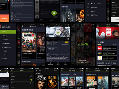 Etisalat eLife - Mobile Screens android app design devices digital design interface ios mobile modern movie app movies page product design screens streaming ui user interface ux web design website