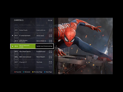 Etisalat eLife - Channels android app channels design digital design entertainment interface ios mobile modern movies page product design spiderman ui user interface ux web design website
