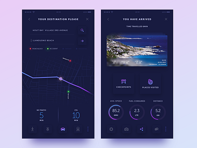 Map App app design ios iphone map app maps mobile travel ui userinterface ux