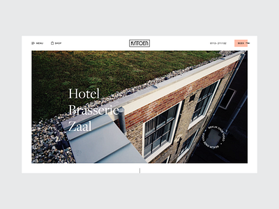 Viewport homepage clean design hotel restaurant typography video