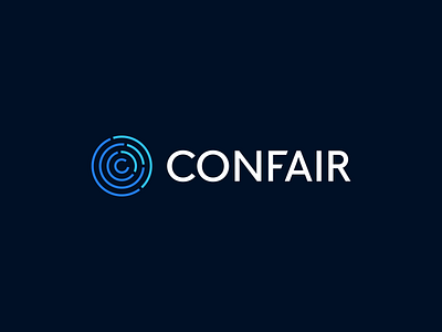 Logo Confair aviation blue circle graphic design logo typogra typography