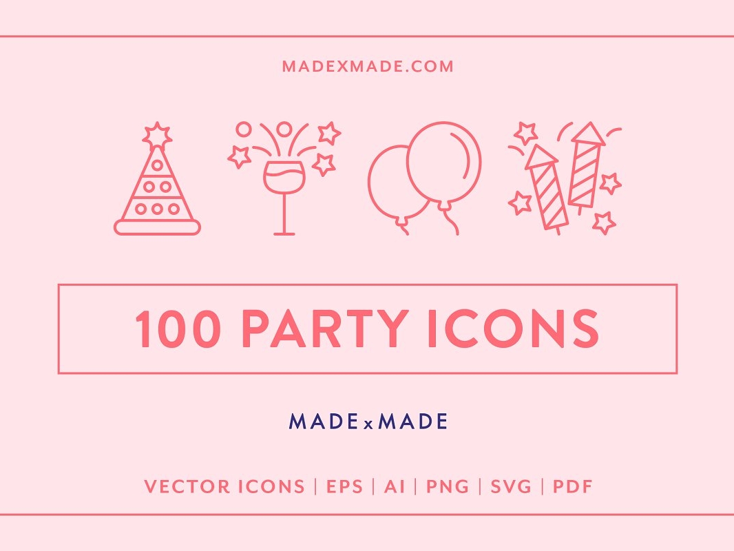 Line Icons Party By Anda Lia On Dribbble