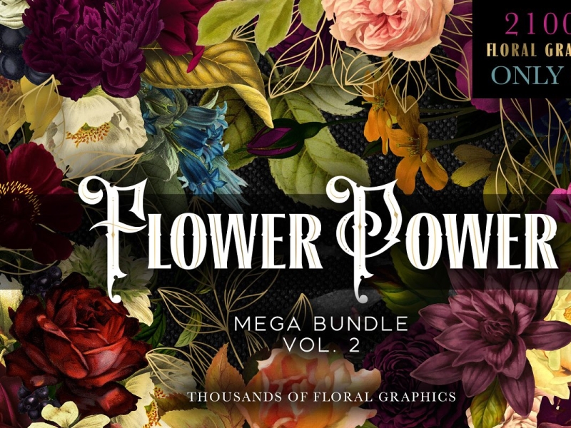 Flower Power Mega Bundle Vol 2 by Anda Lia on Dribbble