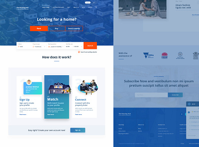 Housing Hub Website Proposal hompage landing page landing page design webdesign website website concept