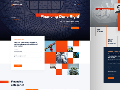 Envision landing page