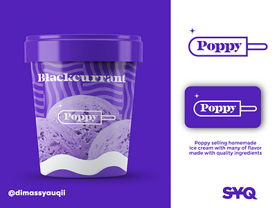 Poppy Ice Cream Logo art icecream logo logos purple