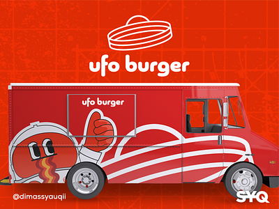 Ufo Burger Logo architecture burger business business card car line lineart logo ufo white