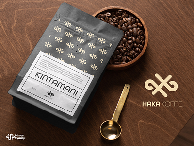 Haka Koffie Logo banjarmasin brown coffee illustration indonesia logo logogrid