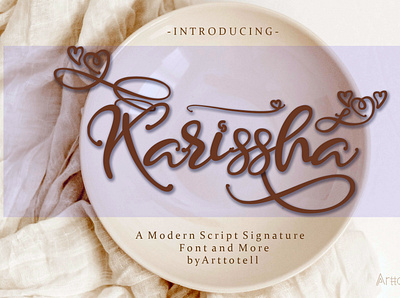 Karissha art beauty branding design font font design fonts lettering script script lettering