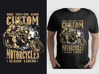 Motorcycle tshirt design, Tshirt Design graphic design thsirt motorcycle typography