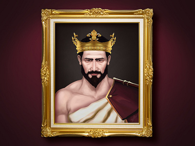 My digital painting king character