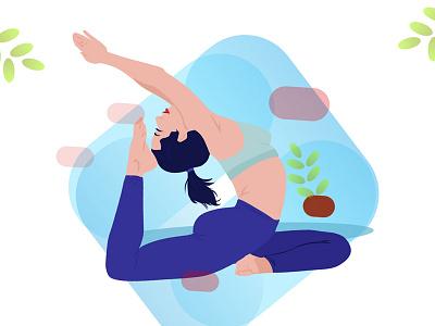 Yoga digital illustration