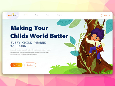 Making Your Childs World Better app design icon illustration logo ui uiux vector web webdesign