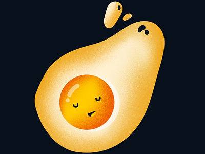 Sleeping Omelette illustration egg