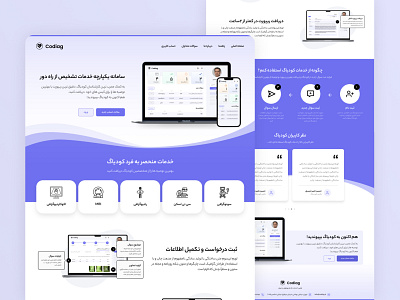 Telemedicine Landing Page landing page medicine persian ui web design