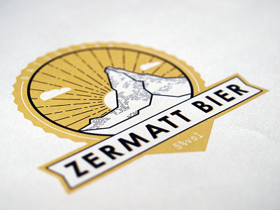 Zermatt Bier badge beer branding logo logotype