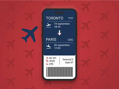 Daily UI 24 Boarding Pass design figma ui