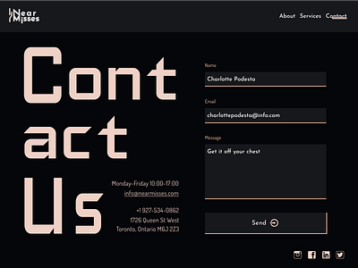 DailyUI 028 Contact Us contact contact us design figma ui