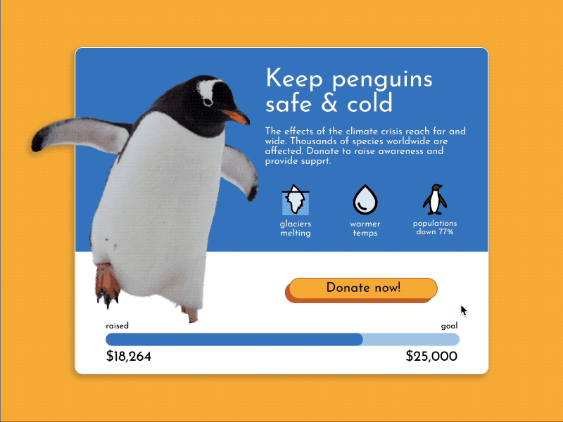 Climate crisis crowdsourcing DailyUI 032 climate dailyui design figma penguin ui