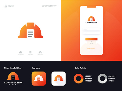 Construction Report anshal ahmed app app icons brand brand design brand identity branding branding design design icon icons logo logo design logo mark logodesign logos logotype typography ui vector