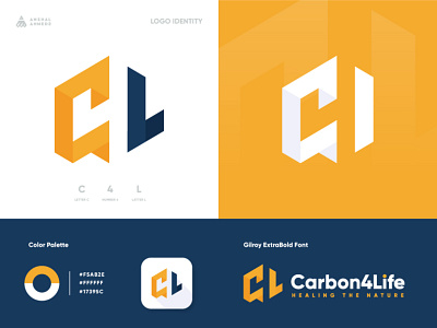 Carbon4Life anshal anshal ahmed app branding c logo c4 logo c4l logo cleaning design icon logo logo design logodesign