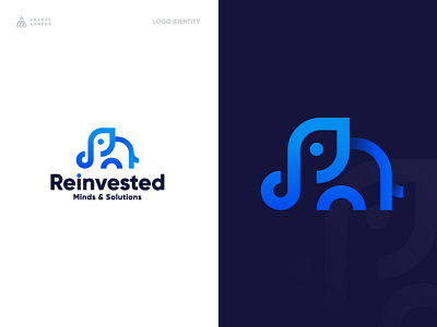 Reinvested anshal anshal ahmed branding elephant logo icon logo logo design logo designs logo for sale logo mark logodesign logos new logo