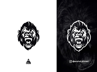 Angry Gorilla 🦍 2021 2022 angry gorilla anshal anshal ahmed app branding design gorilla graphic design icon illustration logo logo design logo for sale logo inspiration logo maker new logo sale ui
