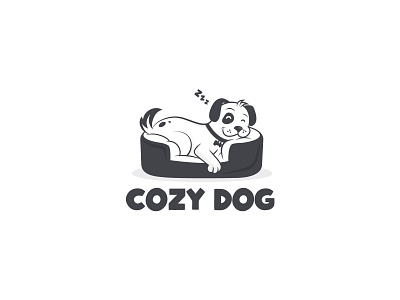 Cozy Dog animal logo anshal anshal ahmed app branding cozy cozy dog creative logo design dog dog logo icon illustration logo logo design nft sleep dog sleeping dog ui