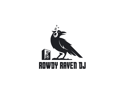 Rowdy Raven DJ Logo Design