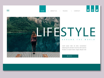 LIFESTYLE illustration ui website design