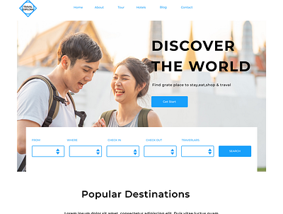 Travel Site Design branding logo ui webdesign