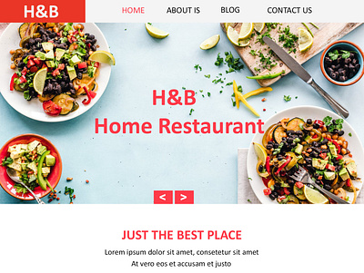 Home Restaurant Site Design design photoshop ui