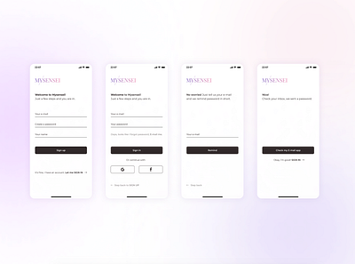 Mysensei signup and signin form #dailyui avfromkyiv dailyui dailyui001 dailyuichallenge debut debutshot signin signup thankyoubiarritz