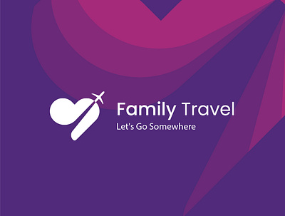 Family travel logo blue branding design flat illustration logo logodesign logomaker logotype ui