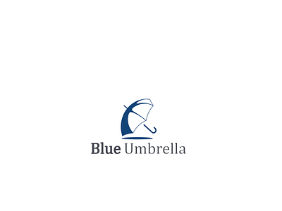 Blue Ambrella blue branding flat illustration logo logodesigner logoinspiration logomaker umbrella umbrellalogo vector