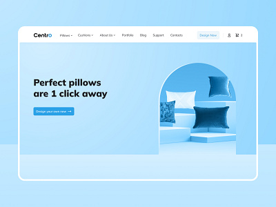 Centro Cushions/E-commerce branding e commerce e shop hero page illustration uiux website