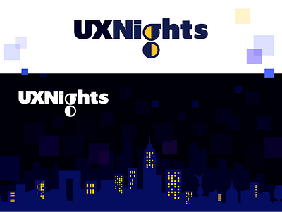 UXNights Mexico brand branding branding design illustrator logo mexico mexico city skyline user experience ux vector art