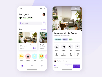 Apartment Rental App🏡 app app design design rental app ui